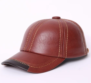 Gorro de Béisbol de Cuero Genuino Marrón Duradero y a la Moda, Gorras de Cuero para Hombre, para Invierno y Actividades al Aire Libre - Product Image 2