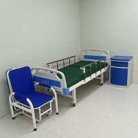 Lit médical manuel en métal, lit de soins multifonctionnel réglable pour patients, pour usage domestique et hospitalier Lisen MX-M6 en acier laminé à froid