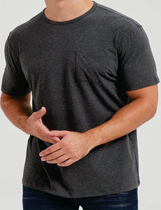 เสื้อยืดผ้าฝ้ายผู้ชายแบบลำลองและระบายอากาศได้ดีเสื้อยืดใส่สบายมีกระเป๋าสำหรับผู้หญิง - Product Image 2