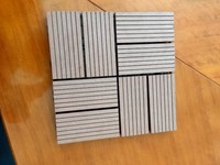 Tuiles WPC modernes 300*300*20, composite bois-plastique, terrasse à emboîtement, accessoires de revêtement de sol de jardin, prix bas, or, Vietnam