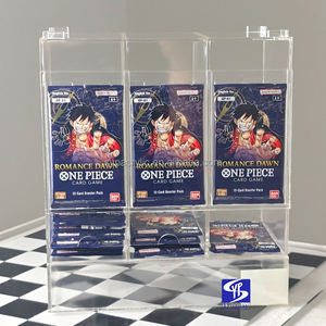 Distributeur de cartes en acrylique transparent personnalisé SYP pour <span class=keywords><strong>Pokémon</strong></span> TCG : Scarlet & Violet, distributeur en acrylique à 3 emplacements pour boosters protégés - Product Image 1