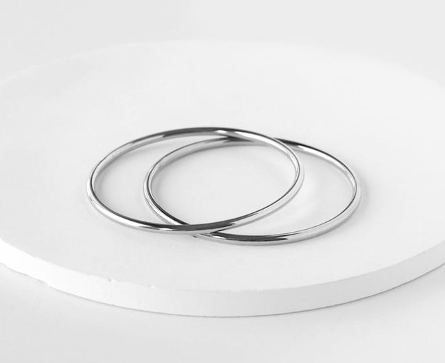 925 Sterling Silver 14k Gold Plated Christian Minimalist Dainty Statement Plain Thin Band Ring Water Resistant Daily Wear Light