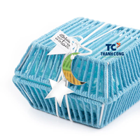 Nouveau design de boîte en jonc de mer naturel fabriqué au Vietnam panier de rangement avec prix de gros pour la décoration de la maison