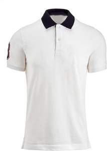 เสื้อเจอร์ซีย์ผู้ชายผ้าโพลีเอสเตอร์/คอตตอนแบบขายส่ง สีพื้น พร้อมปักโลโก้ ออกแบบและสีตามสั่ง - Product Image 3