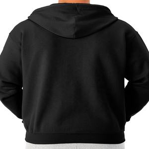 Sweat à capuche pour homme en coton 100% respirant, imprimé sur mesure, service OEM, haute qualité, coupe ample, fermeture éclair - Product Image 4