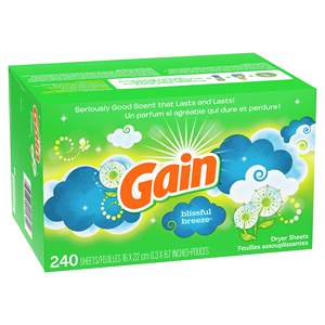 Toallitas para Secadora con Aroma a Lavanda Gain, Toallitas Suavizantes Antiestáticas para Telas, Paquete Grande - Product Image 1