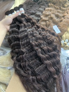 Super Double Drawn Bulk Vietnamese Hanoi Virgin Human Hair Extensions Full Ends 18-30 Inches Natural Wavy <b>Bleached</b> All Colors - Product Image 6