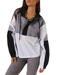 Chaqueta cortavientos transpirable para mujer, Jersey informal de talla grande, de nailon ligero, a prueba de viento, novedad - Product Image 3