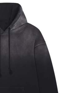 Sudadera con Capucha Negra Lavada al Ácido Personalizada para Mujer, Sudadera Holgada de Forro Polar, Ropa Urbana, Fabricante Personalizado, Venta al por Mayor - Product Image 2