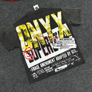 T-shirts courts pour hommes, lavage à l'acide, logo personnalisé 2025, OEM, haute qualité, respirant, polyester/coton écologique, léger - Product Image 4