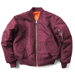 Chaqueta de Piloto para Hombre, Personalizada OEM, Acolchada, Gruesa, Cálida para Invierno, Estilo Retro MA-1, con Cremallera de Cobre - Product Image 1