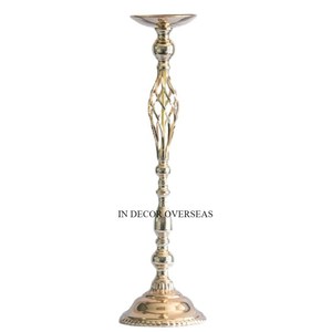 ชุดเชิงเทียนโลหะเคลือบทองคุณภาพสูงสำหรับงานแต่งงานและอีเวนต์2ชิ้น - Product Image 4