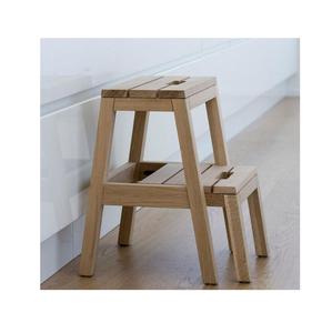 Tabouret d'appoint décoratif en bois avec structure en bois massif, idéal pour les comptoirs de cuisine, l'accès à la salle de bain, le rangement de la chambre et de la garde-manger - Product Image 1