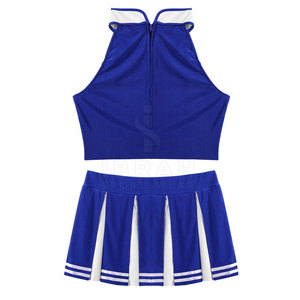 Tenue de cheerleading pour jeunes et adultes avec haut, jupe et short, légère et confortable, idéale pour l'entraînement et les événements - Product Image 2