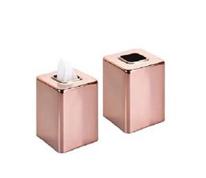 Top qualité forme carrée salle de bain décoration fantaisie Standard meilleure dernière boîte à mouchoirs en métal brillant - Product Image 1