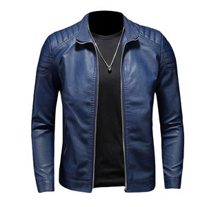 Chaquetas de Cuero de la Mejor Calidad al por Mayor para Hombre, Chaqueta con Cierre y Cuello Alto en Todos los Colores y Tallas, Chaquetas de Cuero para Hombre - Product Image 1