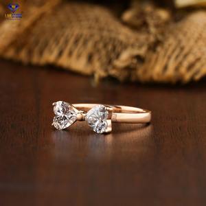 ชุดเพชรผู้หญิงหัวใจ5.16 TDW 18K ได้รับการรับรองกุหลาบทอง/ได้รับการรับรองเพชร CVD Diamond หินในห้องทดลอง | jewelrs - Product Image 4