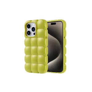 Coque en silicone souple brillante verte pour iPhone 15 Pro, coque arrière protectrice en silicone liquide souple pour les modèles 14 Plus et SE - Product Image 1