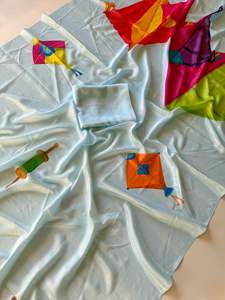 ผ้าไหมชีนอนอินเดีย-ปากีสถานขายดีสำหรับผู้หญิง และว่าวสวยงามจากอินเดีย มีสินค้าพร้อมส่ง - Product Image 2