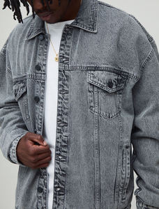 Veste en jean décontractée pour hommes en vente en gros pour hommes personnalisée à manches longues, légère, respirante, à la mode, veste en jean en coton de qualité supérieure - Product Image 3