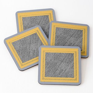 Juego de posavasos antideslizantes 2024, posavasos de madera sobre posavasos para servir té impresos, juego de 4 piezas, accesorios de cocina, posavasos, almohadilla antideslizante - Product Image 1