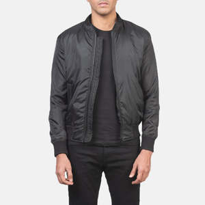 Chaqueta Bomber Negra para Hombre Ramon - Product Image 1