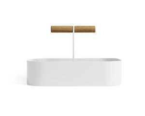 Caddy de herramientas galvanizado de Metal de 4 compartimentos de Venta caliente con acabado rústico perfecto para almacenamiento de cubiertos y utensilios de cocina - Product Image 2