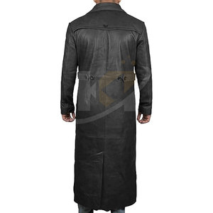 Winter Use Oversized Fashion Leather Coat Slim Fit Solid Color 2025 Leather Coat For Men Solid Color - Product Image 2