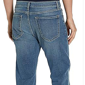 Jean en denim à coupe décontractée, technique délavée à l'acide et effet soleil, fabrication en usine, design haute performance, personnalisez votre style, jean pour homme - Product Image 2