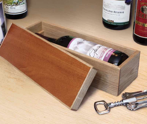 Cổ điển bằng gỗ duy nhất rượu vang hoặc rượu sâm banh chai hộp quà tặng với xử lý-hộp gỗ để đóng gói, lưu trữ, Hộp Quà Tặng xuất khẩu Thuế thấp - Product Image 4