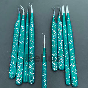 Pinzas de extensión de pestañas personalizadas, herramienta de pestañas profesional de acero inoxidable puntiaguda, equipo de belleza de etiqueta privada ligero y duradero - Product Image 4