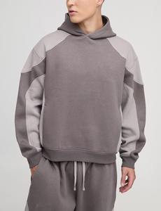 Chándal de bloque de Color de peso pesado holgado hecho a medida, chándal transpirable con logotipo bordado personalizado, ropa de calle - Product Image 5