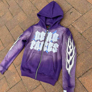 Venta al por mayor de alta calidad Sun Faded logotipo personalizado de alta calidad a granel de gran tamaño francés Terry 100% algodón Vintage ácido lavado sudaderas con capucha - Product Image 5