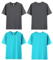 Kaos Polos Kasual Terbaik dengan Pola Solid, Bahan Katun 100% dengan Cetak Transfer Panas, Bernapas, MOQ Rendah, Harga Grosir