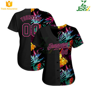 High Quality Unisex Customized Logo Printed Heat-Transfer Breathable Quick Dry <b>Baseball</b> Uniform <b>Set</b> Polyester/Cotton Jersey - Product Image 3