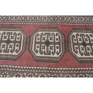Vintage Rug, 3.9x6.4 ft Area Rug, <b>Red</b> Blue <b>Wool</b> Rug - Product Image 4