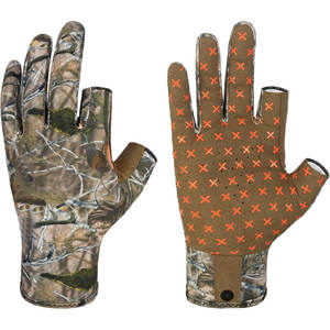 Unisex Fingerless Camo Hunting <b>Gloves</b> Men Women Early Season Warm Weather UPF 50+ Protection Lightweight <b>Fishing</b> Outdoor - Product Image 1