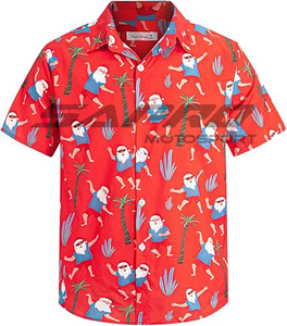 Chemise décontractée et habillée Sapro Industries pour hommes grandes tailles, motif tribal hawaïen Elei, en coton respirant et fibre de bambou, idéale pour la plage - Product Image 1