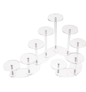 Présentoir unique en laiton en forme de T en or rose avec base en marbre à prix abordable - Product Image 6