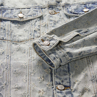 Nouvelle veste en jean pour homme 2026, grande taille, col rabattu uni, style vintage, couleurs personnalisables, logo sur le devant