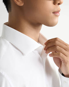 Chemises ajustées à manches longues pour hommes, respirantes, décontractées, infroissables, 100 % coton, couleur unie, bouton unique, fabriquées au Vietnam, collection automne - Product Image 5