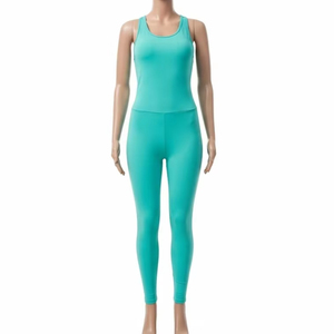 ชุดจั๊มสูทออกกำลังกายระบายอากาศได้ดี ผลิตจากผ้าสแปนเด็กซ์และโพลีเอสเตอร์ ยืดหยุ่น สวมใส่สบาย เหมาะสำหรับออกกำลังกาย โยคะ วิ่ง ชุดกีฬา - Product Image 4