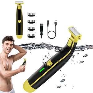 Afeitadora Eléctrica Ergonómica de Doble Cara para Hombre, Afeitadora Rotativa Impermeable con Diseño Impermeable IPX7, Recortadora de Barba - Product Image 2