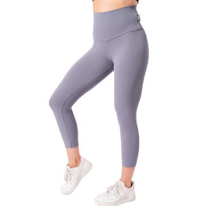 Mallas deportivas de cintura alta hechas a medida para mujer, pantalones de Yoga informales de nailon y LICRA de poliéster, función de realce, tinte elástico para uso en gimnasio - Product Image 1