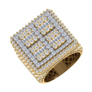 Bague de fiançailles Moissanite de luxe personnalisée VVS diamant taillé effet brillant or 925 Sterling-matériau principal pour les mariages - Product Image 1