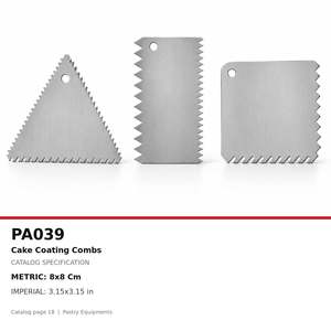 Fida Metal <b>Cake</b> Decorating <b>Comb</b>, <b>Cake</b> Icing <b>Comb</b> Triangle - Product Image 4