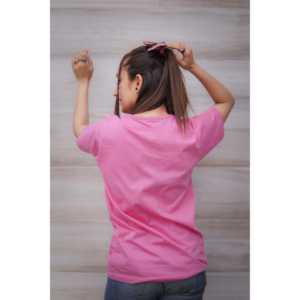 Camiseta grande monocromática rosa para ella - Product Image 5