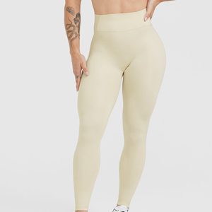 เลกกิ้งผู้หญิงเอวสูงสไตล์ล่าสุด เนื้อผ้าถักระบายอากาศ คุณภาพดี พร้อมโลโก้ที่ปรับแต่งได้ เลกกิ้งกีฬาผู้หญิง - Product Image 1