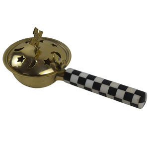 Metal Brass <b>Incense</b> and Bakhoor Burner High Quality <b>Incense</b> Burner With Wooden Handle Engraved Design Stand for Top Sale - Product Image 4