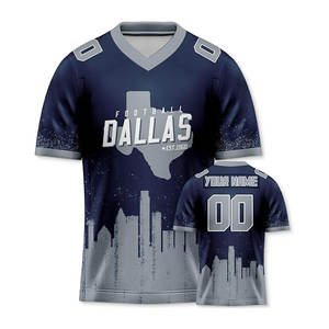 Camiseta de Fútbol Americano para Hombre con Bordado Personalizado, Paneles de Hombro Reforzados, Malla Transpirable y Ajuste Cómodo para el Juego - Product Image 1